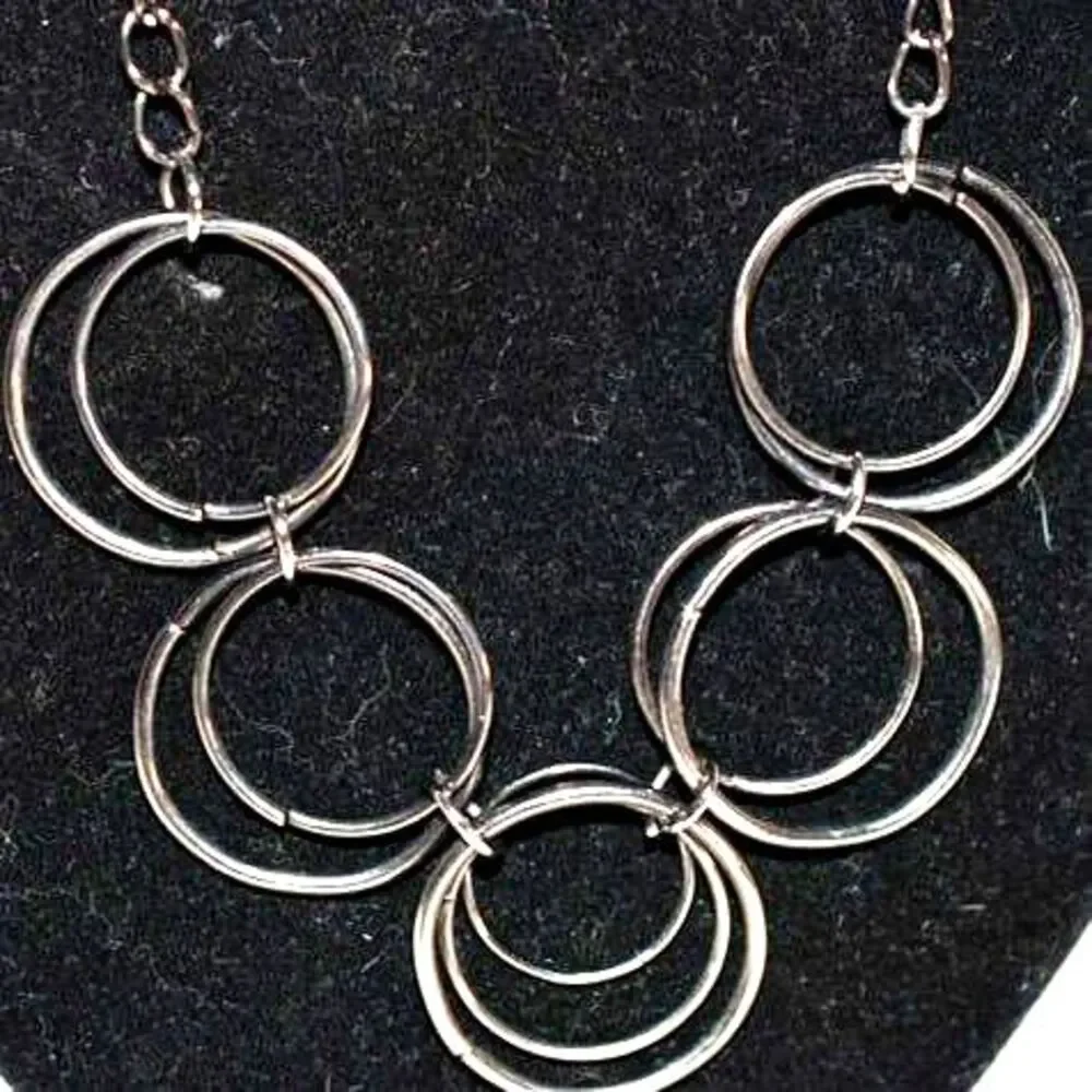 Trendy Black Metal Circle Orbit Bib Chic Statement Grunge 18